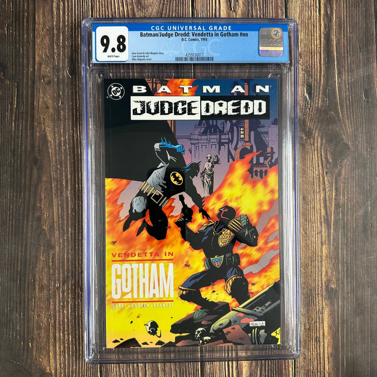 Bry's Comics *  Batman / Judge Dredd: Vendetta in Gotham #nn CGC 9.8 WP Cover art by Mike Mignola