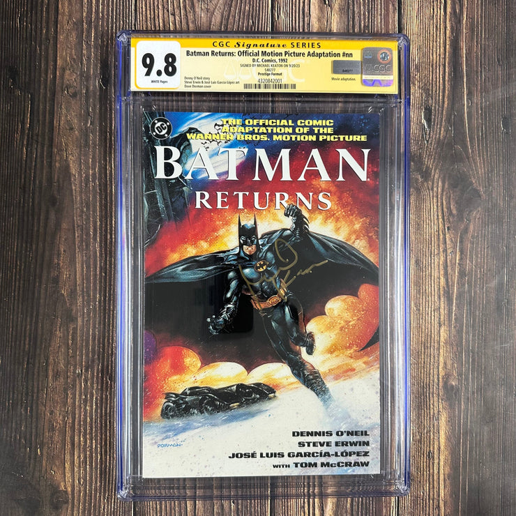 Bry's Comics Batman Returns: Official Motion Picture Adaptation #nn CGC 9.8 Prestige Format Signed Michael Keaton!