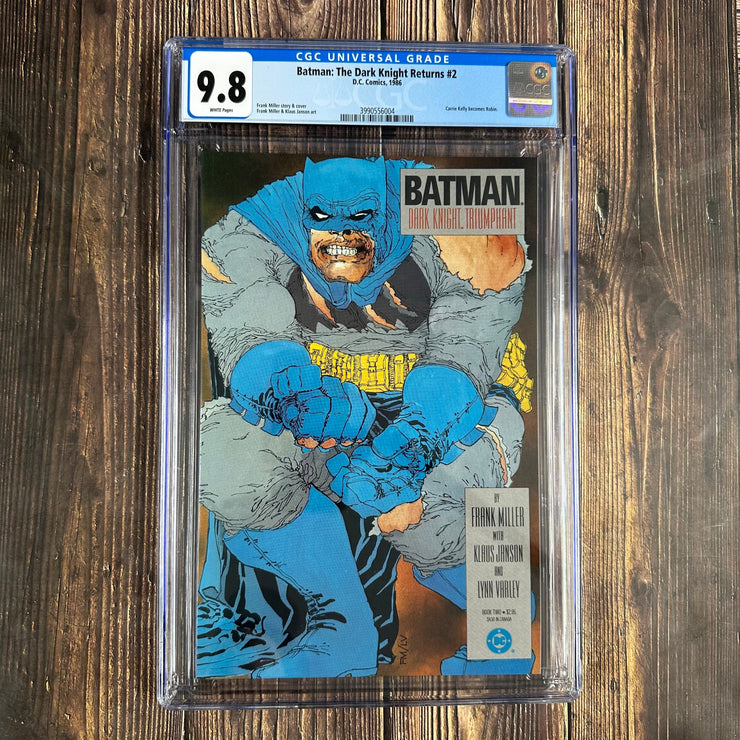 Bry's Comics Batman: The Dark Knight Returns #2 CGC 9.8 WP ICONIC Cover Art by Frank Miller, 1st full team appearance of The Mutants and the Mutant Leader *