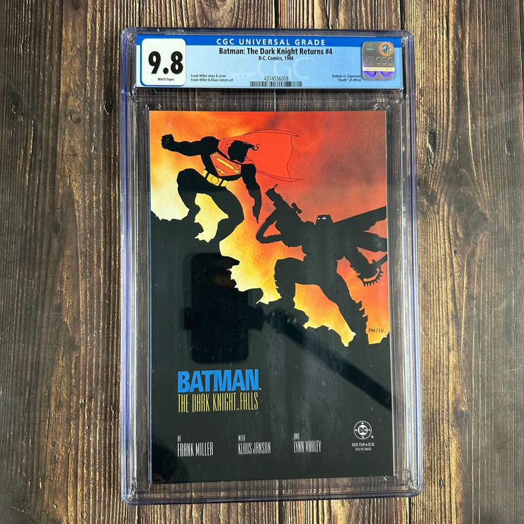 Bry's Comics Batman: The Dark Knight Returns #4 CGC 9.8 WP Death of Alfred, Batman vs Superman, Miracleman Easter Egg