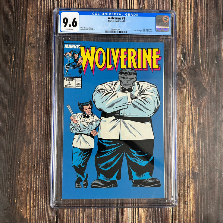 Bry's Comics *BOX02 Wolverine #8 CGC 9.6 WP ICONIC Cover Art by John Buscema featuring Wolverine and the Hulk as his Joe Fixit persona
