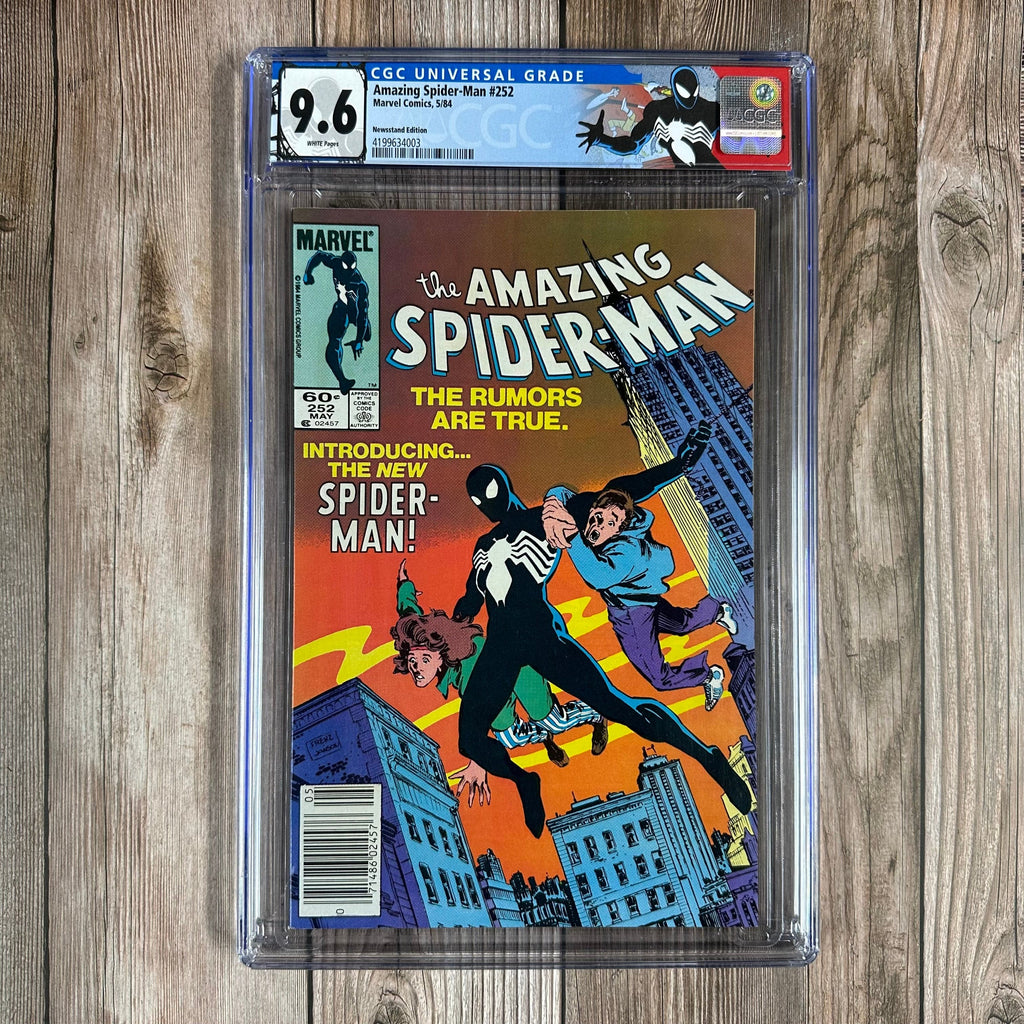 Bry's Comics *BOX1 Amazing Spider-Man #252 CGC 9.6 WP Custom Label, 1st appearance of Spider-Man's black costume, NEWSSTAND EDITION