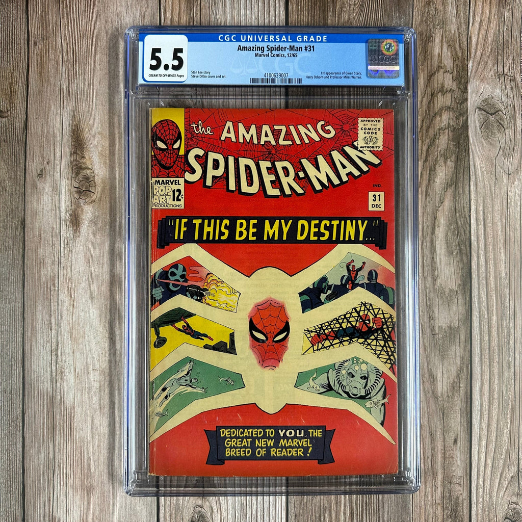 Bry's Comics *BOX1 Amazing Spider-Man #31 CGC 5.5 1st appearance of Gwen Stacy, Harry Osborn & Miles Warren