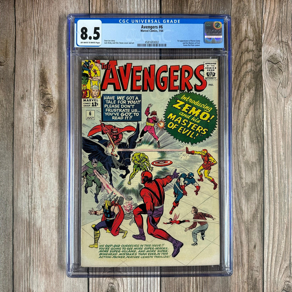 Bry's Comics *BOX1 Avengers #6 CGC 8.5 1st full appearance of Baron Heinrich Zemo & team appearance of the Masters of Evil