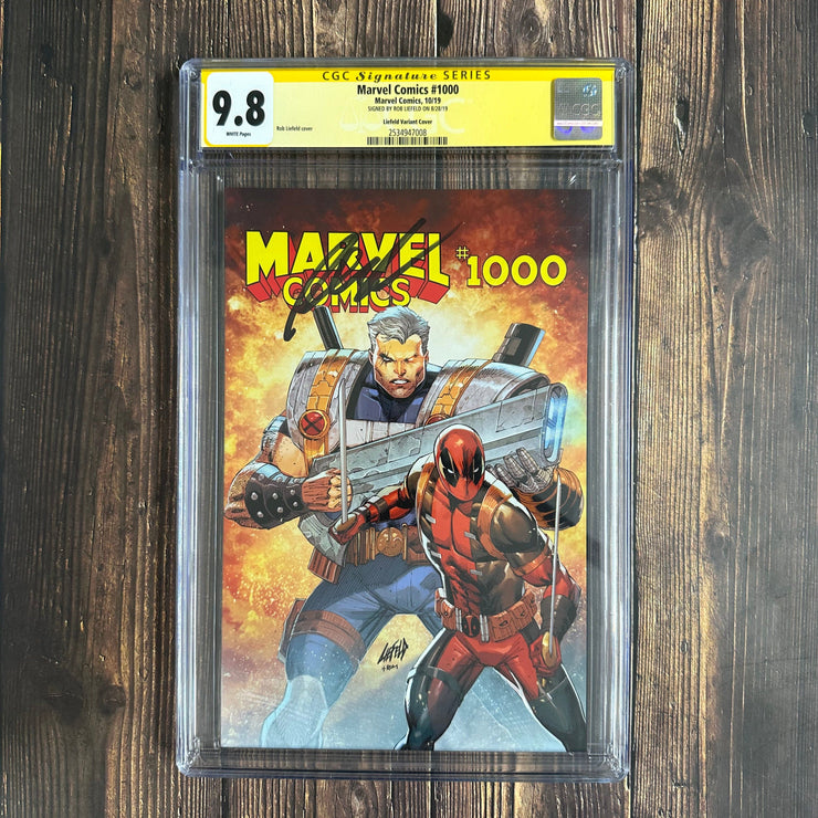 Bry's Comics BOX1- Marvel Comics #1000 CGC 9.8 WP, Signature Series, Signed by by Rob Liefeld !