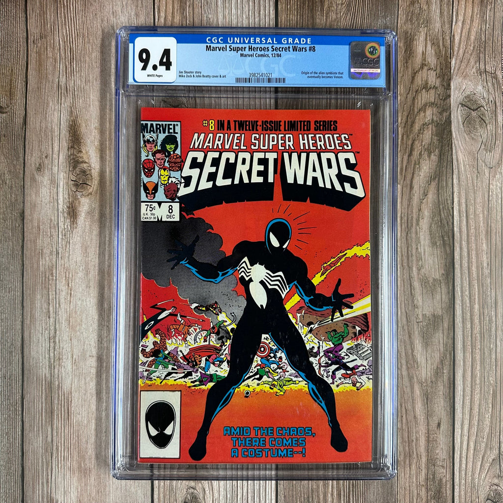 Bry's Comics *BOX1 Marvel Super Heroes Secret Wars #8 CGC 9.4 WP Origin of the Black Symbiote Costume