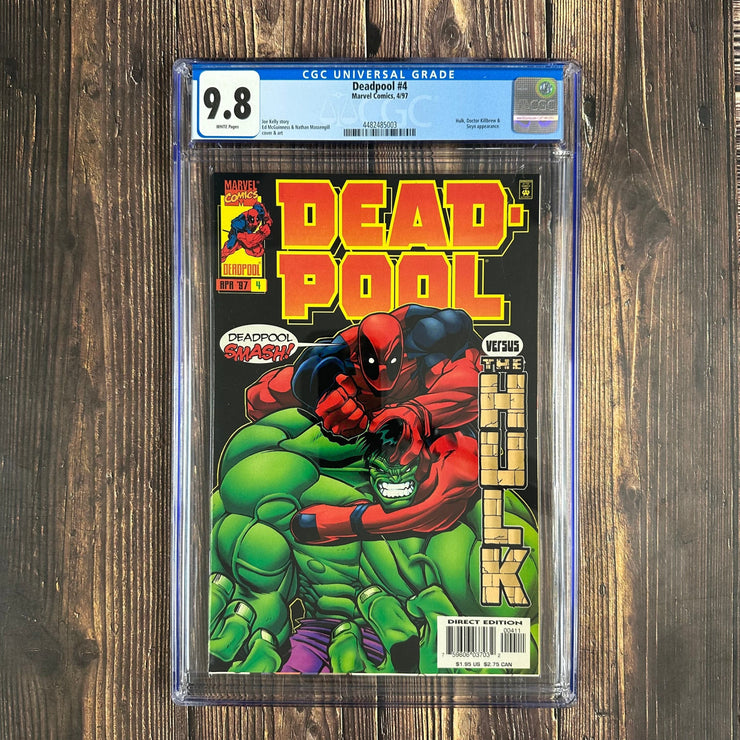 Bry's Comics Box10/9- Deadpool #4 CGC 9.8 WP, Classic battle of Deadpool vs the Hulk