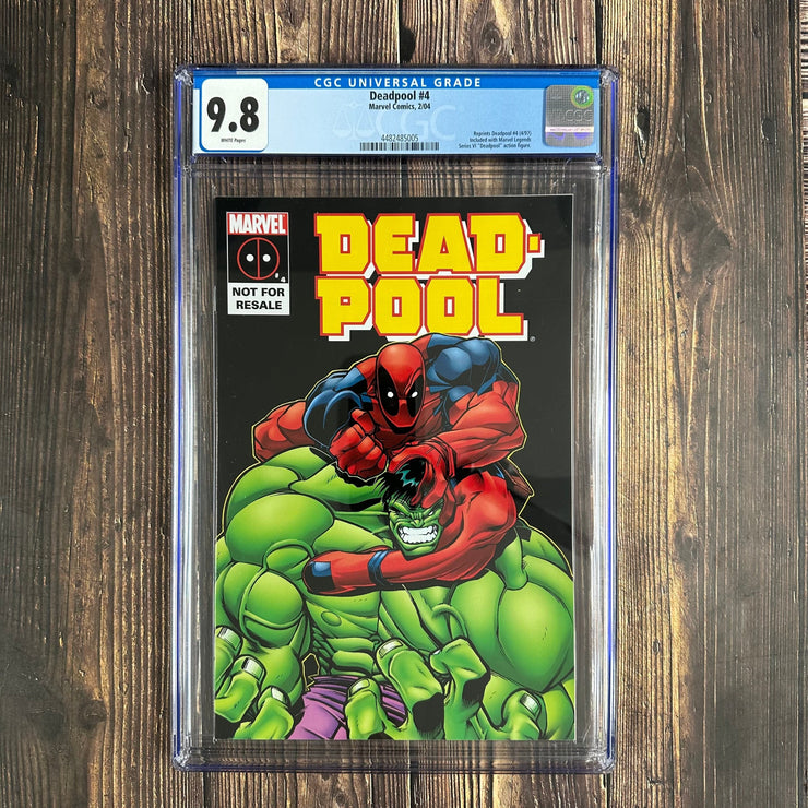 Bry's Comics Box10/9- Deadpool #4 CGC 9.8 WP, Reprint of Deadpool #4 (1997) Included with Marvel Legends Series VI "Deadpool" Action Figure