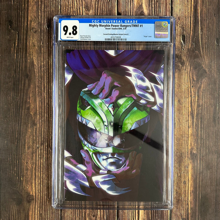 Bry's Comics Box10/9- Mighty Morphin Power Rangers /TMNT #1 CGC 9.8 WP , 2nd Printing Montes Variant Cover B "Virgin Cover"