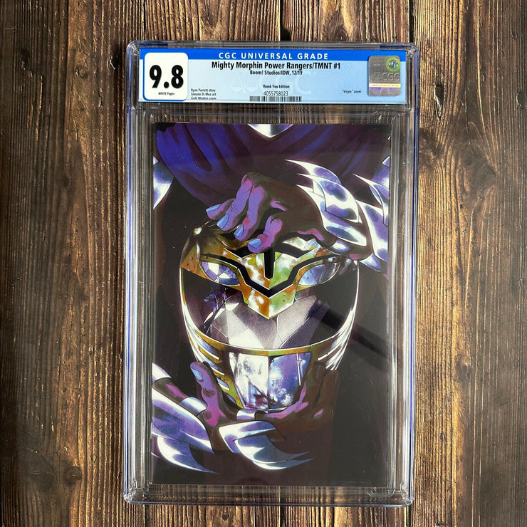 Bry's Comics Box10/9- Mighty Morphin Power Rangers /TMNT #1 CGC 9.8 WP ,Thank you Edition, Virgin Cover