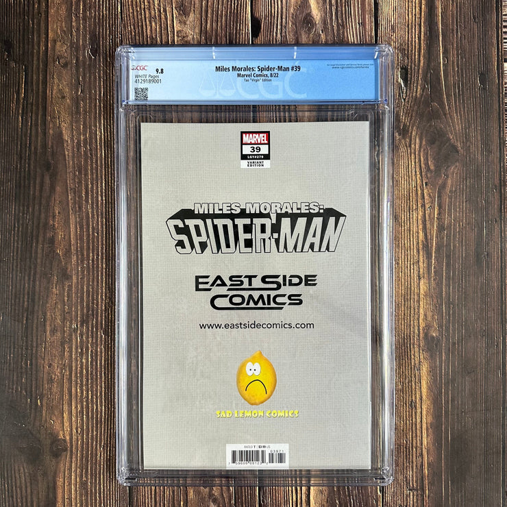 Bry's Comics Box10/9- Miles Morales: Spider-Man #39 CGC 9.8 WP, Tao "Virgin" Edition Limited to 1000 Copy