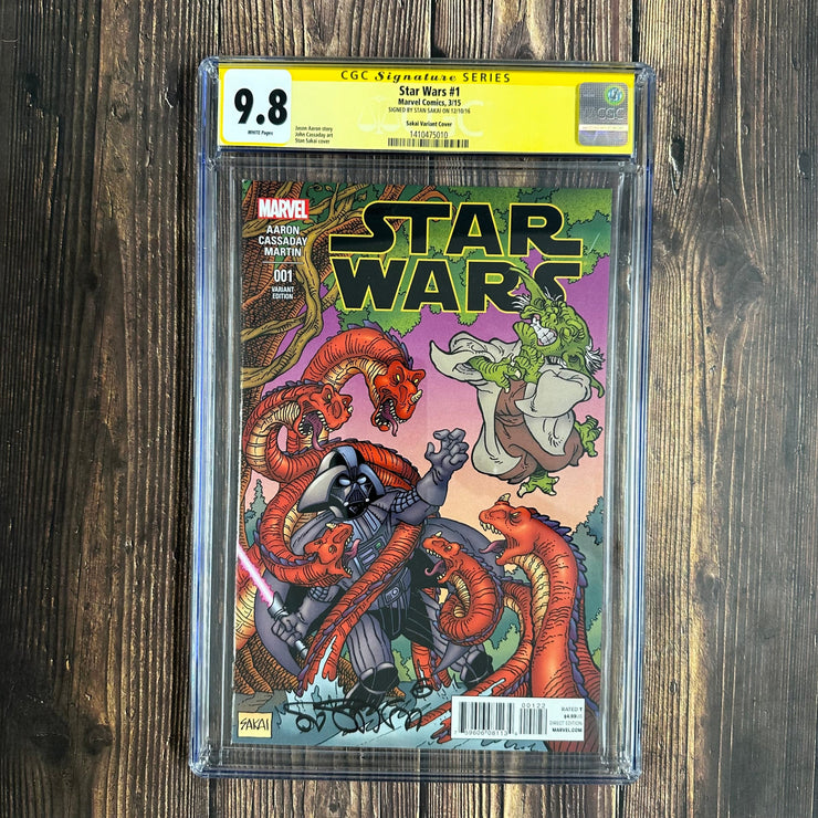 Bry's Comics Box10/9- Star Wars #1 CGC 9.8 WP, Sakai Variant Cover, Signature Series, Signed by Stan Sakai