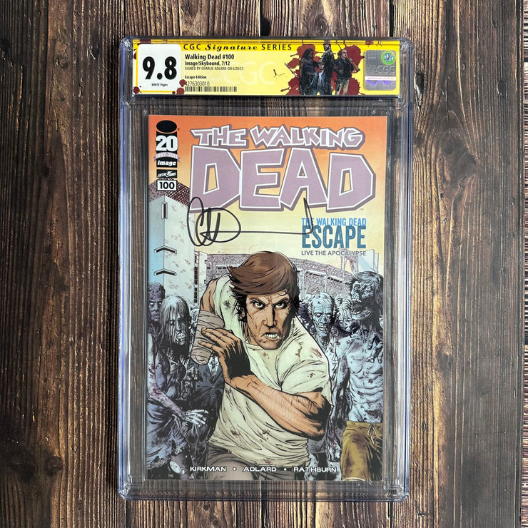 Bry's Comics Box10/9-The Walking Dead #100 CGC 9.8 WP ,Escape Edition, Signature Series, Signed by Charlie Adlard