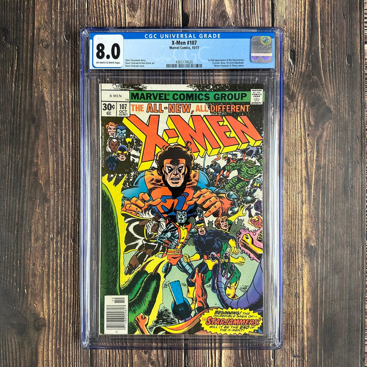 Bry's Comics Box10/9- Uncanny X-Men #107 CGC 8.0, 1st full team appearance of the Starjammers, the Shi'ar Imperial Guard and Others