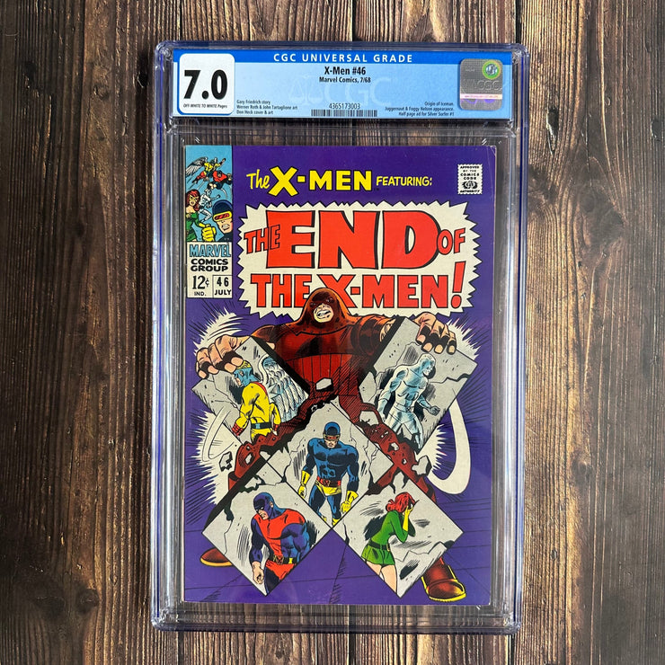 Bry's Comics Box10/9-X-Men #46 CGC 7.0 Origin of Iceman, Half Page AD for Silver Surfer #1