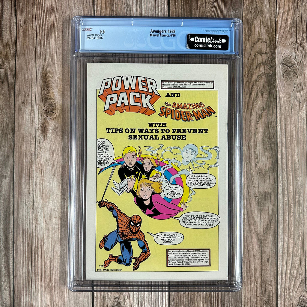 Bry's Comics *BOX2 Avengers #268 CGC 9.8 WP Story titled 'The Kang Dynasty'