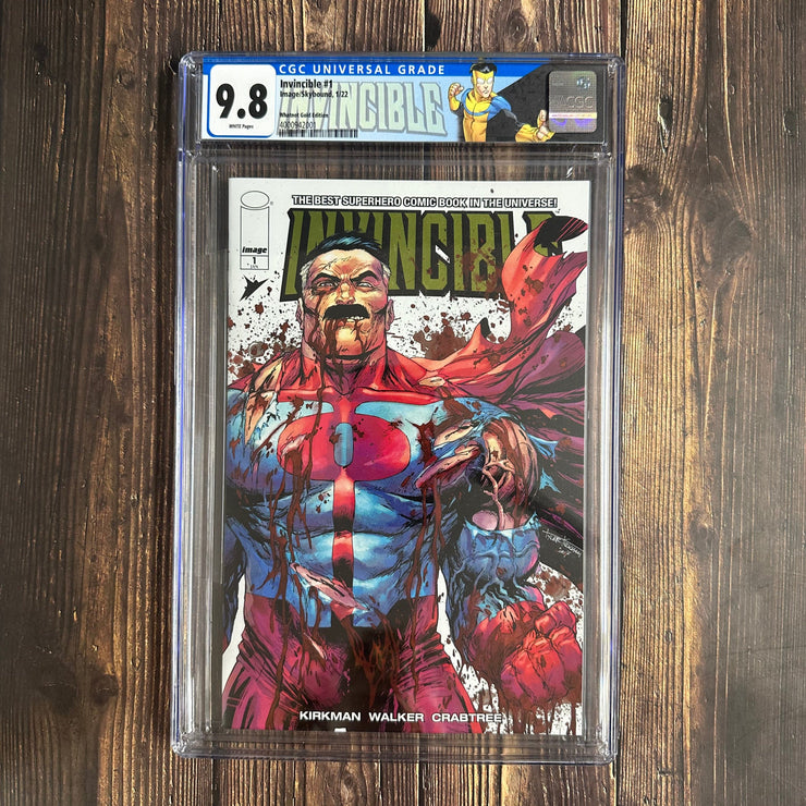 Bry's Comics BOX2- Invincible #1 CGC 9.8 WP, Whatnot Exclusive Gold Edition, Variant cover art by Tyler Kirkham !