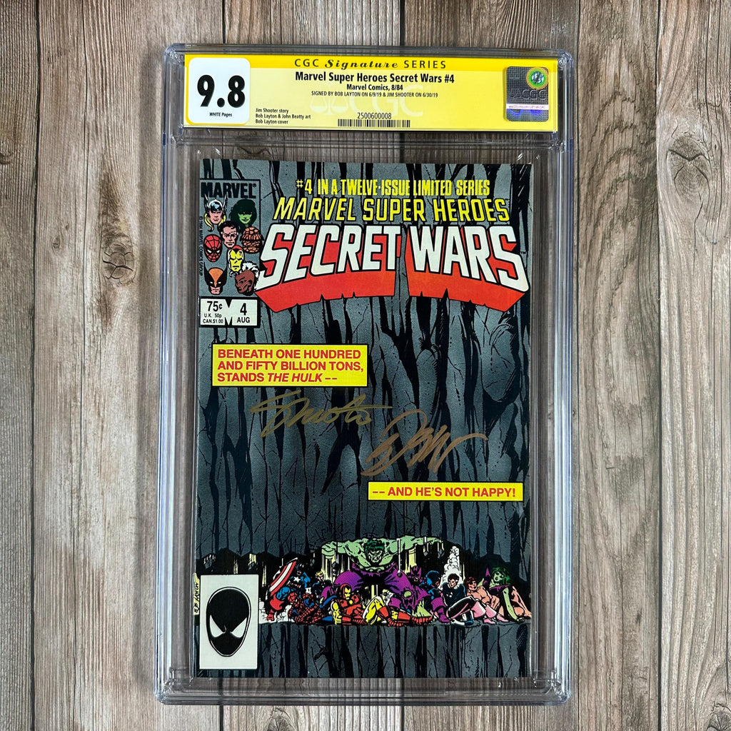 Bry's Comics *BOX2 Marvel Super Heroes Secret Wars #4 CGC 9.8 WP SS Signed by Bob Layton & Jim Shooter (cert:0008)