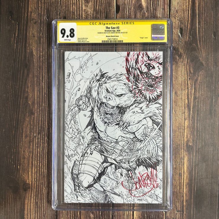 Bry's Comics BOX2- The Sav #3 CGC 9.8 WP, Signature Series,  Signed and Sketch By Jonboy Meyer !