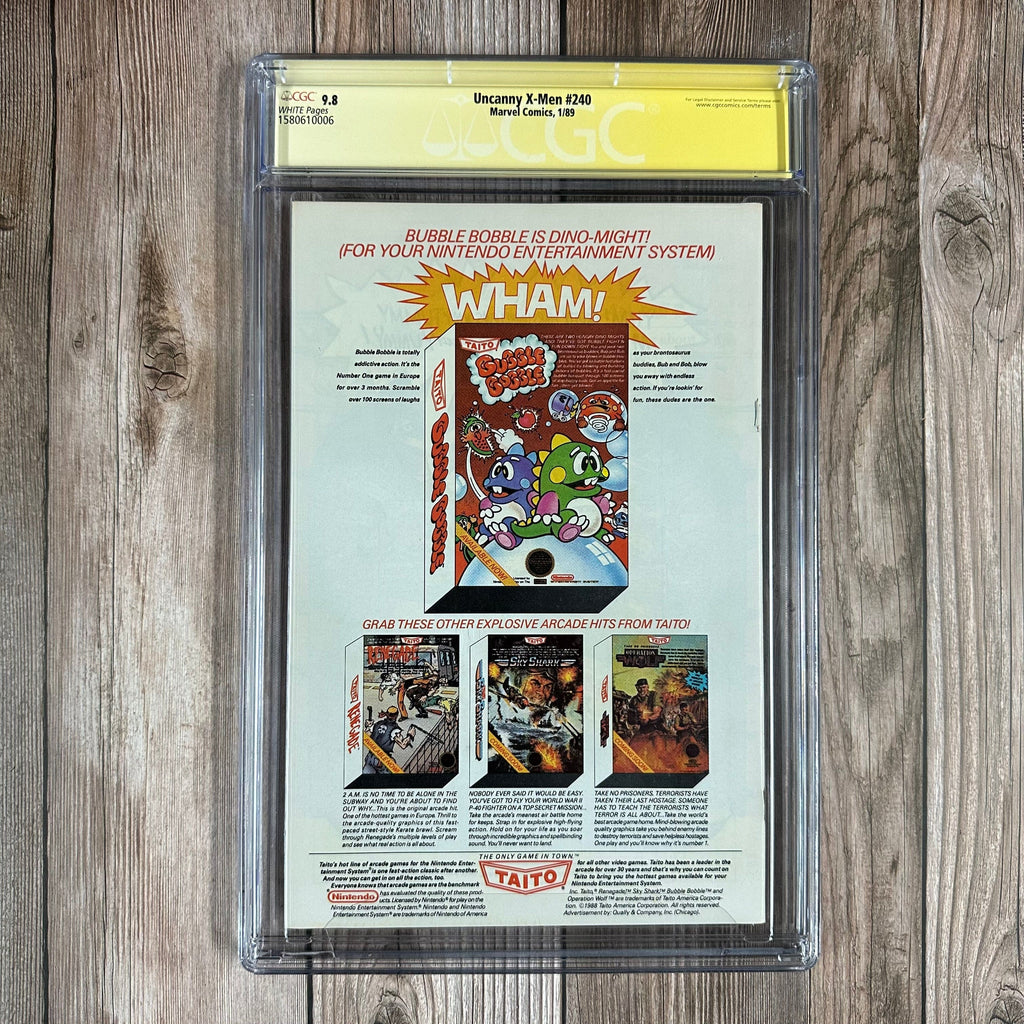 Bry's Comics *BOX2 Uncanny X-Men #240 CGC 9.8 WP SS Signed by Chris Claremont & Marc Silvestri, Marc Silvestri Cover Art (Cert: 006)