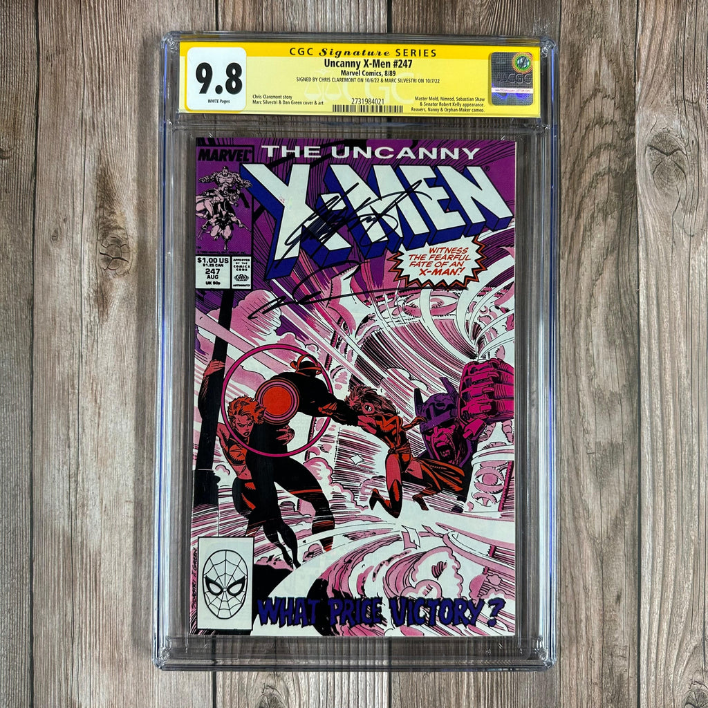 Bry's Comics *BOX2 Uncanny X-Men #247 CGC 9.8 WP SS Signed by Chris Claremont & Marc Silvestri Reavers, Nanny & Orphan-Maker cameo (cert:4021)