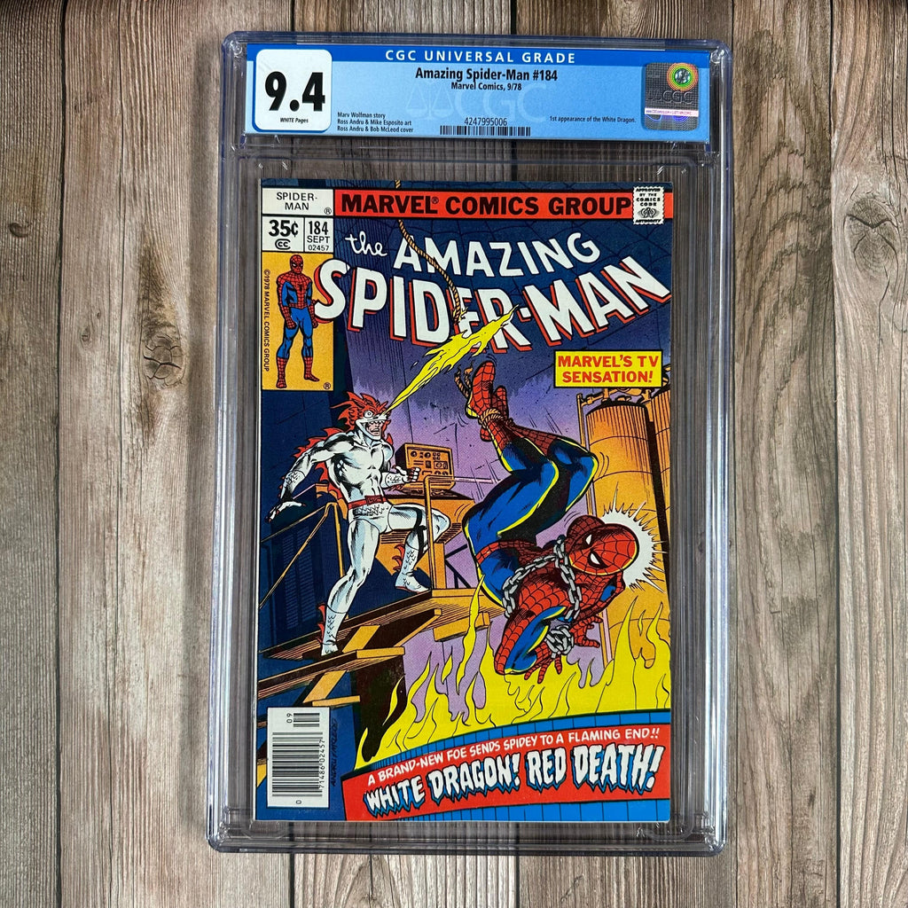 Bry's Comics *BOX3 Amazing Spider-Man #184 CGC 9.4 WP 1st appearance of the White Dragon