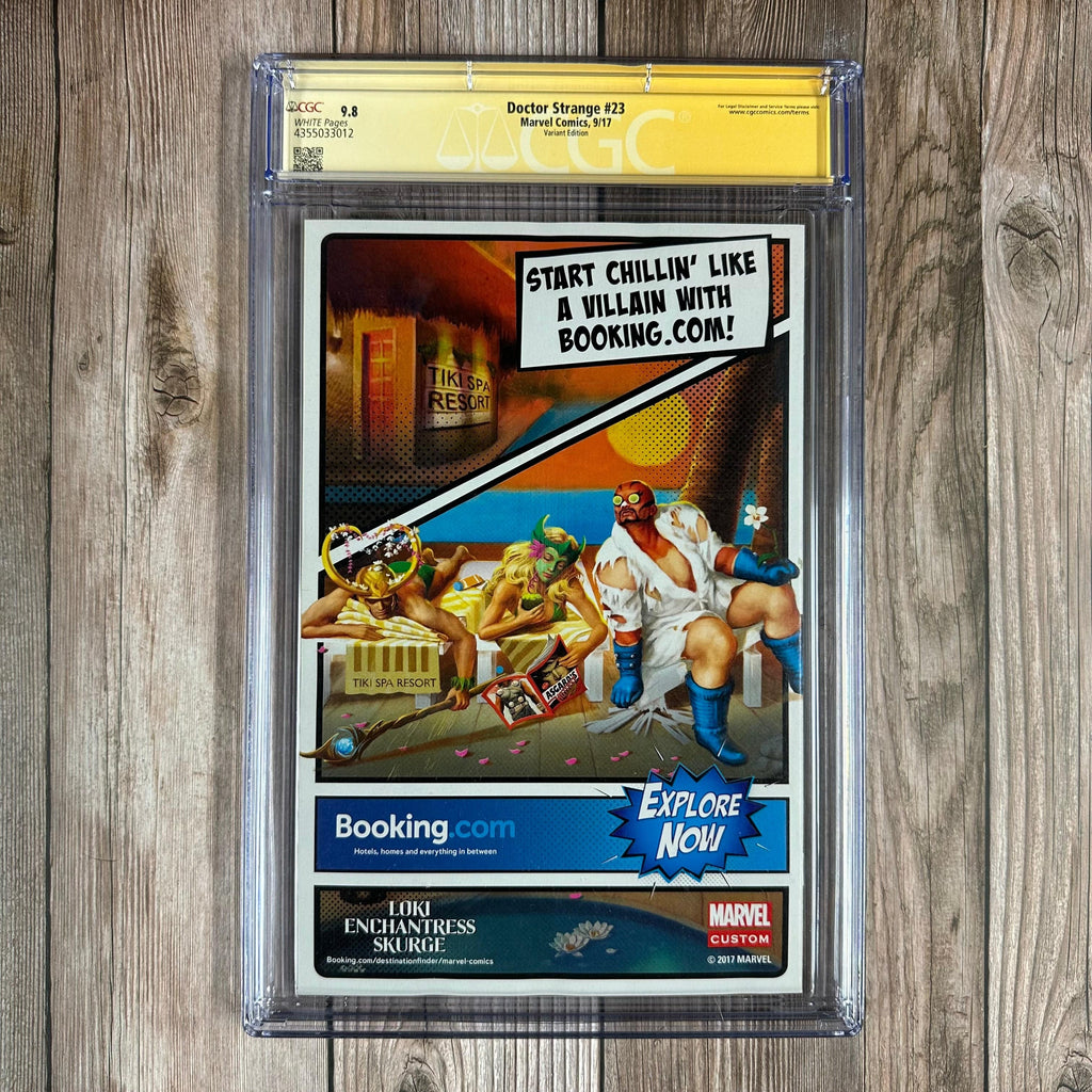 Bry's Comics *BOX3 Doctor Strange #23 CGC 9.8 WP Signature Series – Signed "Mr. Sinister!" by Chris Britton, Jim Lee X-Men Trading Card Variant (cert:3012)