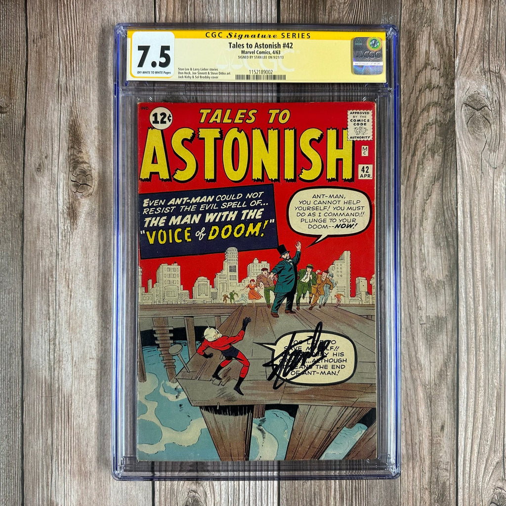 Bry's Comics *BOX3 Tales to Astonish #42 CGC 7.5 SS Signed by Stan Lee, Classic art by Steve Ditko, Don Heck, Joe Sinnott & Jack Kirby (cert:9002)