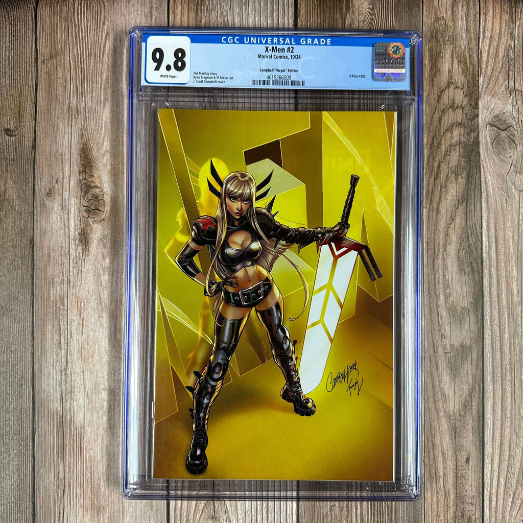 Bry's Comics *BOX3 X-Men #2 CGC 9.8 WP 1:100 Variant cover art by J. Scott Campbell, 1st appearance of Ben Liu (Cert:6009)