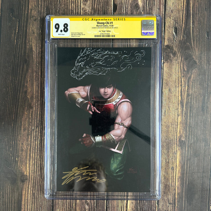 Bry's Comics BOX4-Shang-Chi #1 CGC 9.8 WP, Signature Series,  Signed and Sketched by InHyuk Lee !