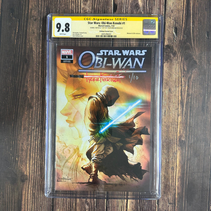 Bry's Comics BOX4-Star Wars: Obi-Wan Kenobi #1 CGC 9.8 WP, Signature Series,  Signed and Sketched by Tyler Kirkham !