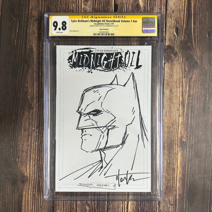 Bry's Comics BOX4-Tyler Kirkham's Midnight Oil Sketchbook Volume 1 #nn CGC 9.8 WP, Signature Series, Signed and Sketched by Tyler Kirkham !