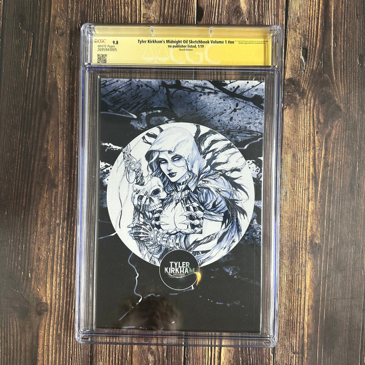 Bry's Comics BOX4-Tyler Kirkham's Midnight Oil Sketchbook Volume 1 #nn CGC 9.8 WP, Signature Series, Signed and Sketched by Tyler Kirkham !