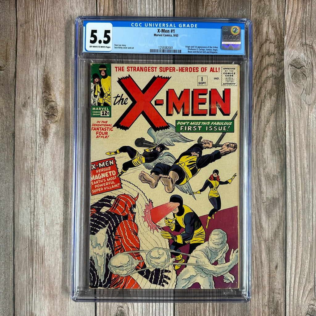 Bry's Comics *BOX4 X-Men #1 CGC 5.5 1st appearance of the X-Men: Cyclops, Jean Grey, Iceman, Angel, Beast, Professor X, and Magneto (Cert:2001)
