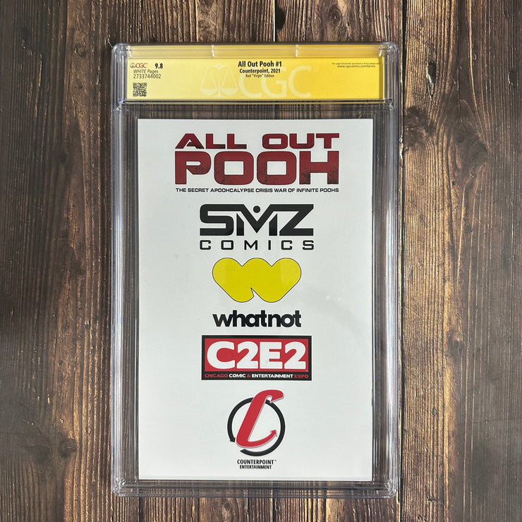 Bry's Comics BOX5- All Out Pooh #1 CGC 9.8 WP, Signature Series, Signed and Sketched by Marat Mychaels ! Numbered 100/100 !