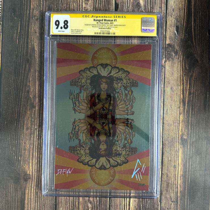 Bry's Comics BOX5-Hanged Woman #1 CGC 9.8 WP, Signature Series, Signed by Jordan Javan and Marco "Dr. Flaw" Marcus