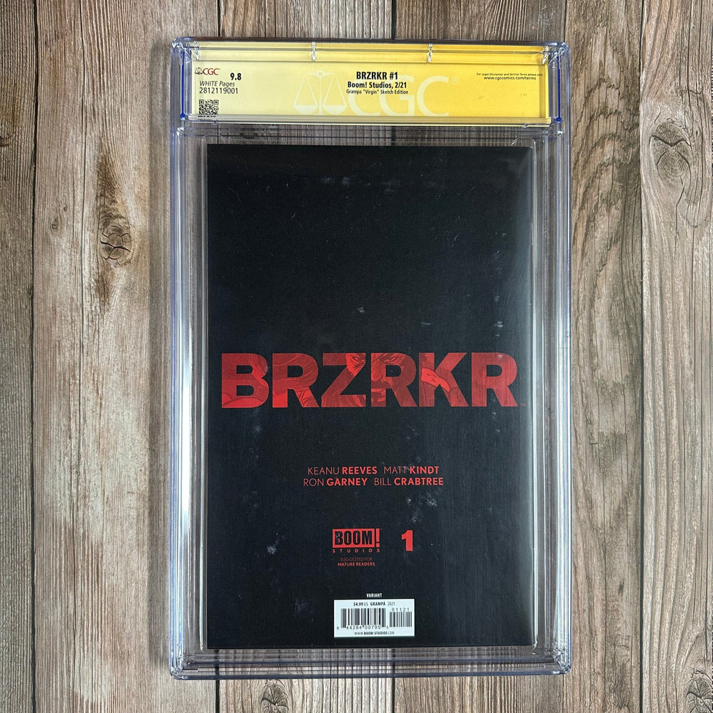 Bry's Comics BRZRKR #1 CGC 9.8 WP CGC SS Signed by Rafael Grampá & Matt Kindt Grampa, 1:100 Grampa "Virgin" Sketch Edition   (cert:9001)