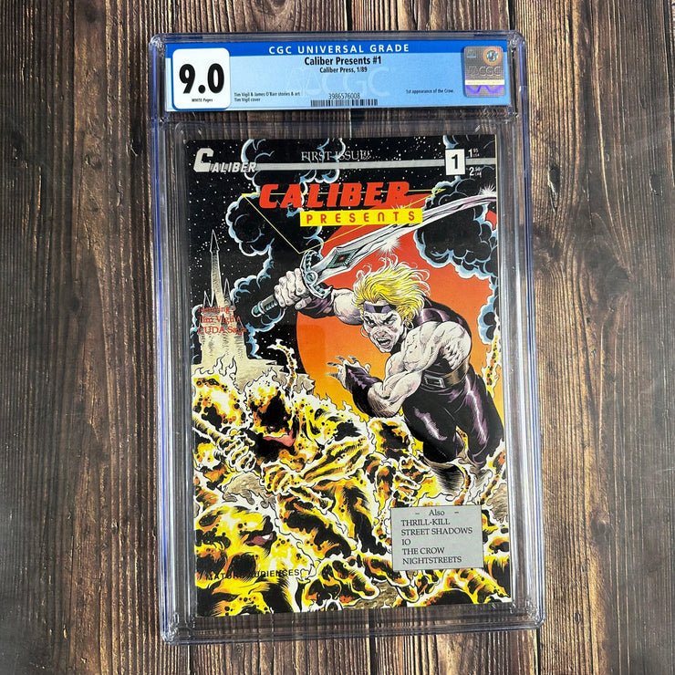 Bry's Comics Caliber Presents #1 CGC 9.0 WP 1st appearance of The Crow (Eric Draven); Cover Art by James O'Barr