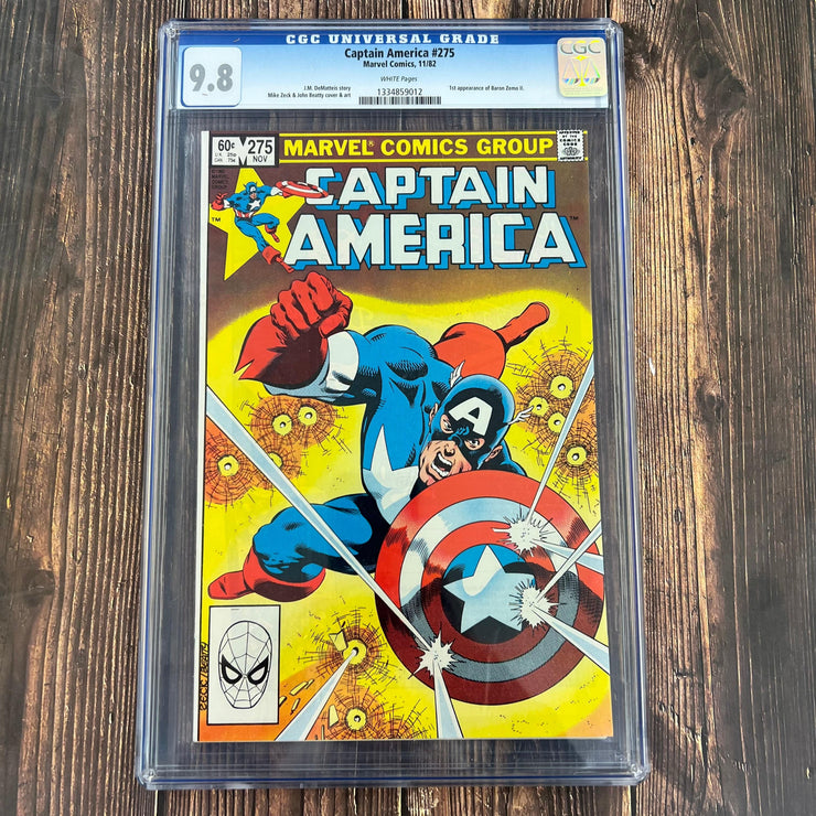 Bry's Comics Captain America #275 CGC 9.8 1st appearance of the second Baron Zemo