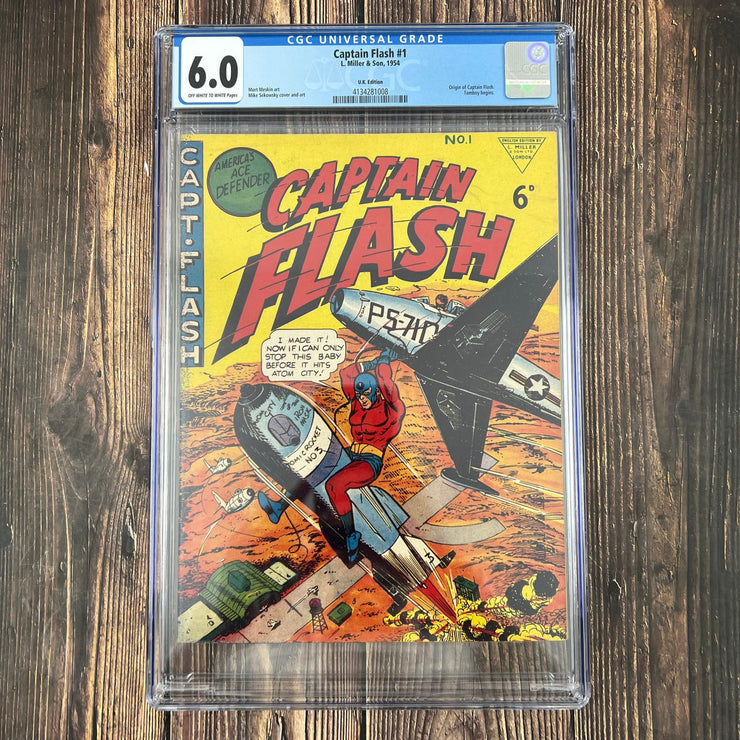 Bry's Comics Captain Flash #1 CGC 6.0 UK Edition, 1st appearance of Captain Flash