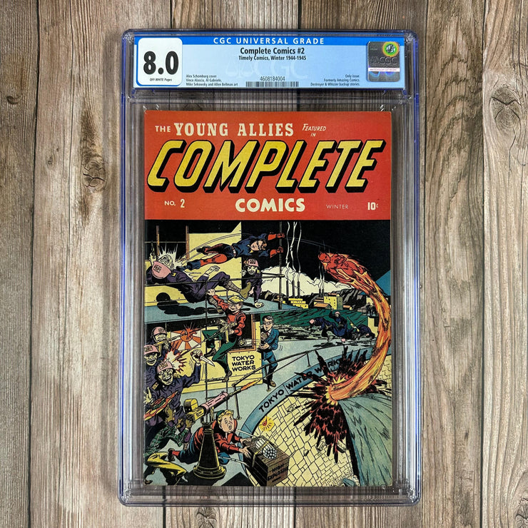 Bry's Comics Complete Comics #2 CGC 8.0 Cover by Alex Schomburg – Only issue. Formerly Amazing Comics *Trade Avail.