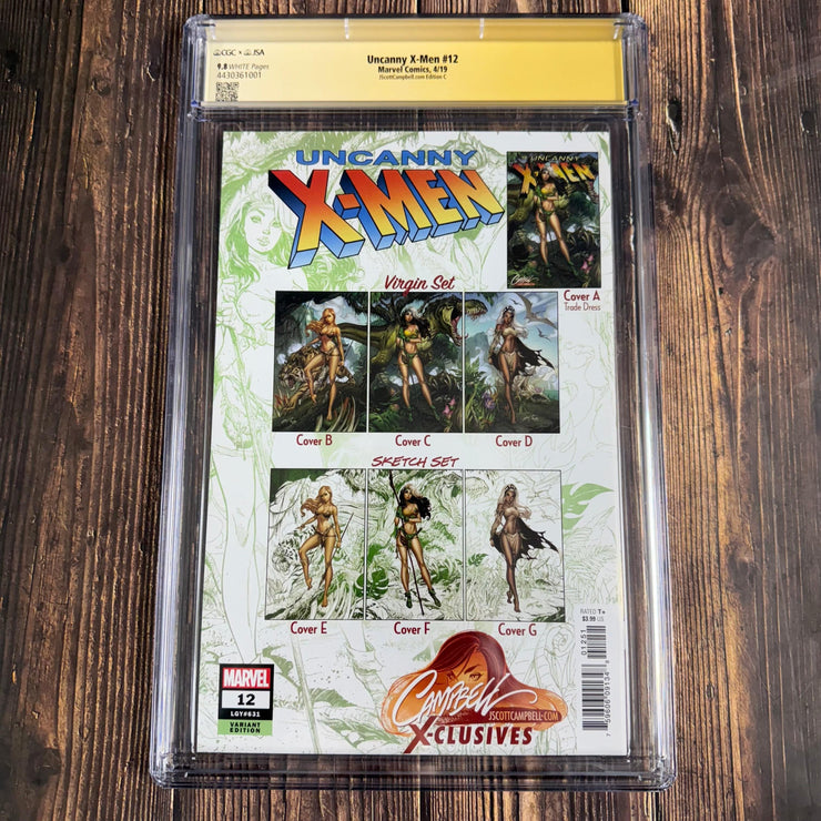 Bry's Comics Connecting Set: Uncanny X-men #12 CGC 9.9, 9.8, 9.8 Sign J. Scott Campbell