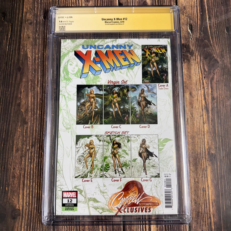 Bry's Comics Connecting Set: Uncanny X-men #12 CGC 9.9, 9.8, 9.8 Sign J. Scott Campbell