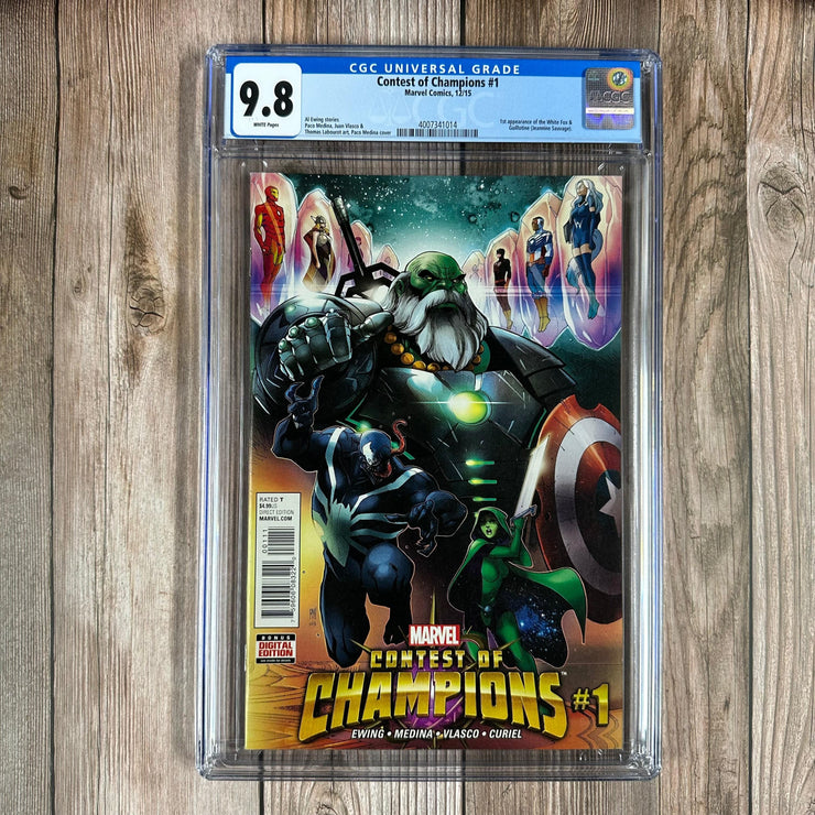 Bry's Comics Contest of Champions #1 CGC 9.8 WP 1st Appearance of White Fox & Guillotine