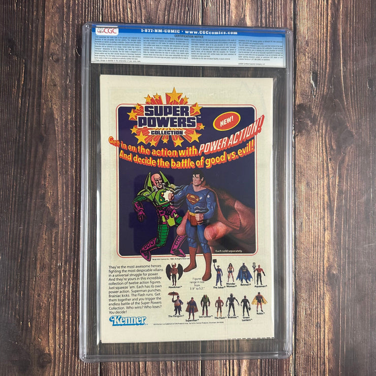 Bry's Comics Crisis on Infinite Earths #8 CGC 9.6 WP ICONIC Cover by George Perez, Death of Flash, Barry Allen, NEWSSTAND EDITION