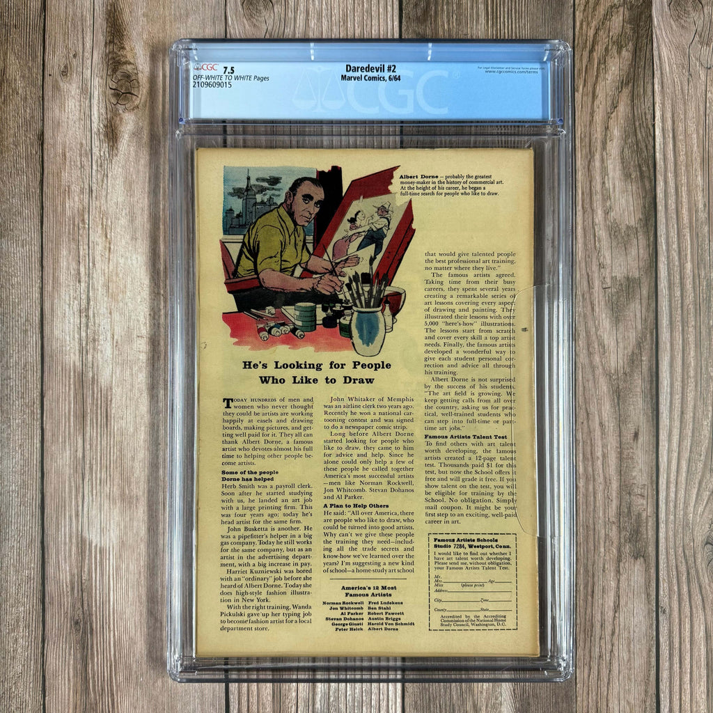 Bry's Comics Daredevil #2 CGC 7.5 2nd appearance of Daredevil and Electro, 1st crossover with the Fantastic Four
