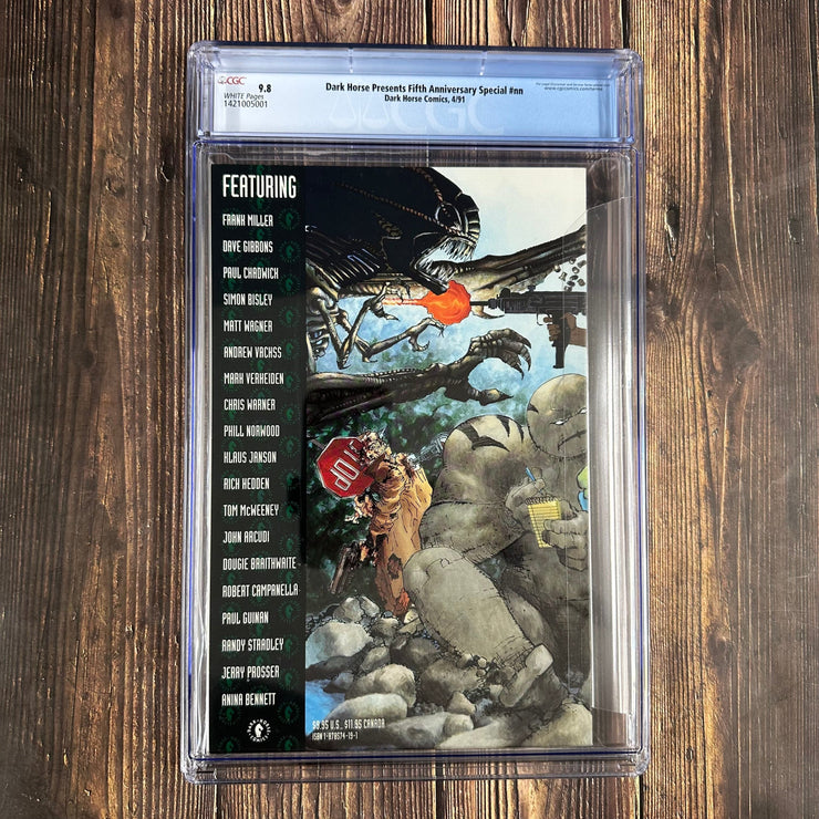 Bry's Comics Dark Horse Presents: Fifth Anniversary Special CGC 9.8 WP Cover Art by Frank Miller and Lynn Varley, 1st appearance of Marv, Sin City stories begin