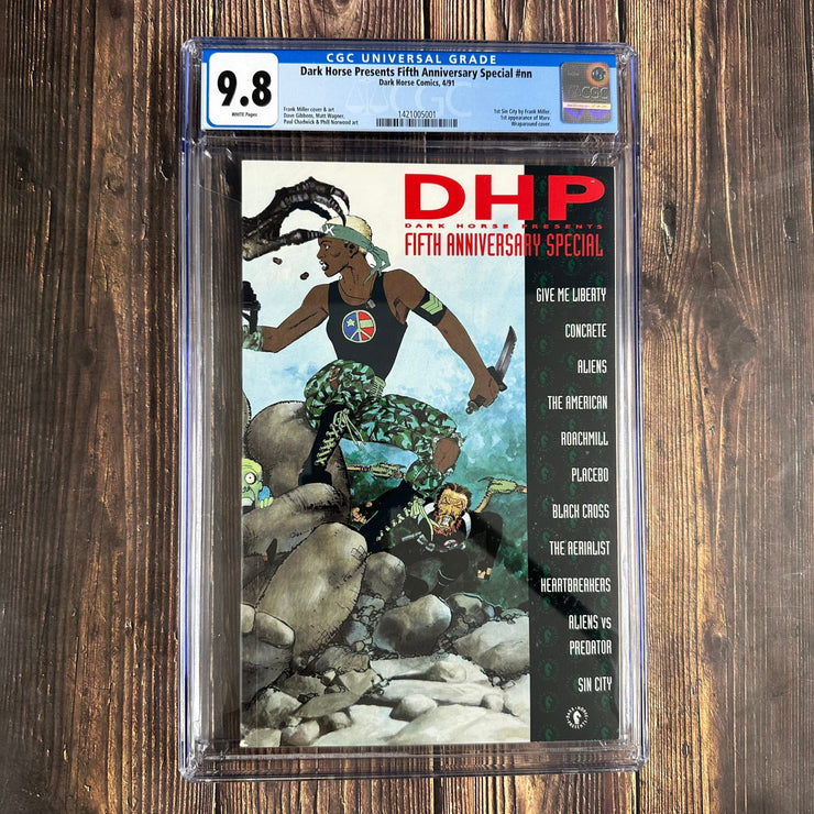 Bry's Comics Dark Horse Presents: Fifth Anniversary Special CGC 9.8 WP Cover Art by Frank Miller and Lynn Varley, 1st appearance of Marv, Sin City stories begin