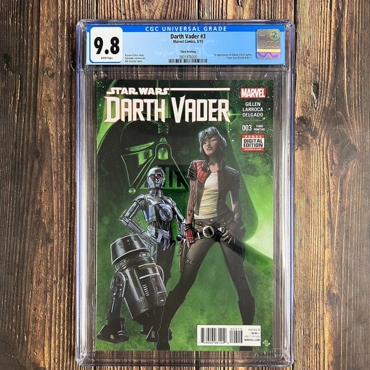 Bry's Comics Darth Vader #3 CGC 9.8 3rd printing, green background, 1st app of Doctor Aphra