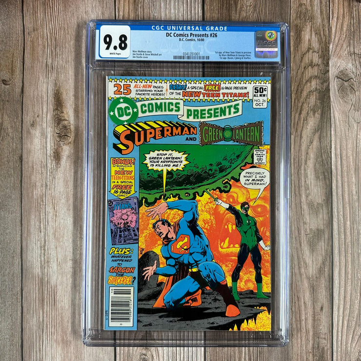 Bry's Comics DC Comics Presents #26 CGC 9.8 WP 1st appearance of Raven, Cyborg & Starfire; 1st team appearance of the new Teen Titans, NEWSSTAND EDITION (Cert:1001)